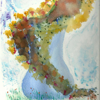 Peinture intitulée "Joie Suprême" par Miel, Œuvre d'art originale, Aquarelle