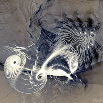 Digitale Kunst getiteld "Het zeedier in zijn…" door Mies De Graaf, Origineel Kunstwerk, 2D Digital Work