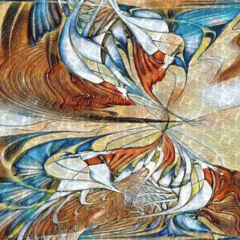 Digitale Kunst getiteld "Floating above water" door Mies De Graaf, Origineel Kunstwerk, 2D Digital Work