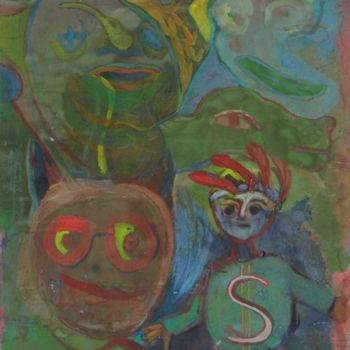 Peinture intitulée "super M" par Mieczysław Burda, Œuvre d'art originale