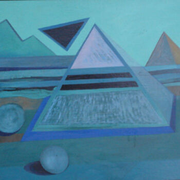 Peinture intitulée "piramida" par Mieczysław Burda, Œuvre d'art originale