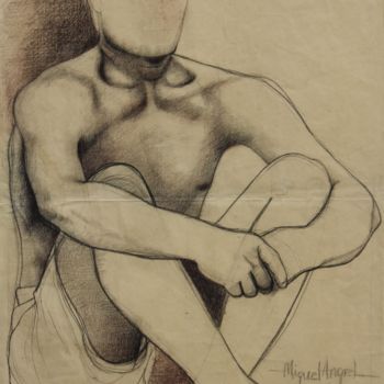 Drawing titled "human-figure-1.jpg" by Miggel Cano, Original Artwork, Charcoal