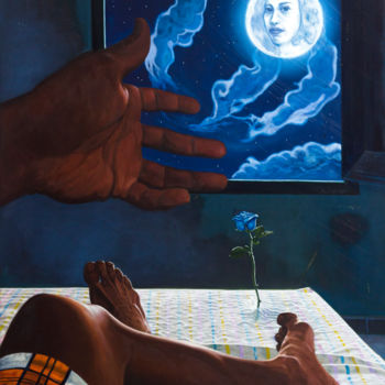 Painting titled "A Dream Within A Dr…" by Miggel Cano, Original Artwork, Oil