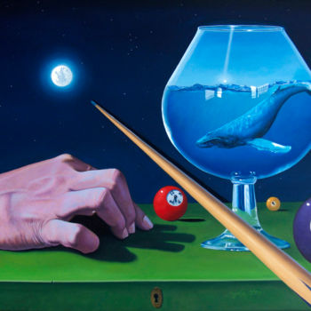 Painting titled "Last Drink To Go" by Miggel Cano, Original Artwork, Oil