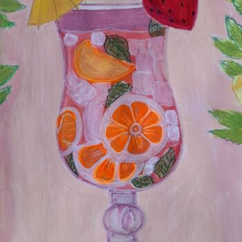Картина под названием "Cocktail exotique" - Miglena Kostova, Подлинное произведение искусства, Акрил