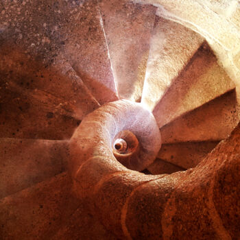 Fotografia intitolato "Espiral de piedra" da Miguel Ángel Cáceres, Opera d'arte originale, Fotografia manipolata