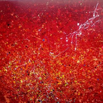 Pintura intitulada "Entre rojos" por Miguel Angel Duarte (ENZO), Obras de arte originais, Acrílico