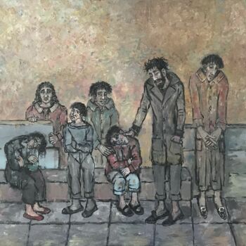 Pintura titulada "Familia 4" por Miguel Ángel Sáez, Obra de arte original, Oleo