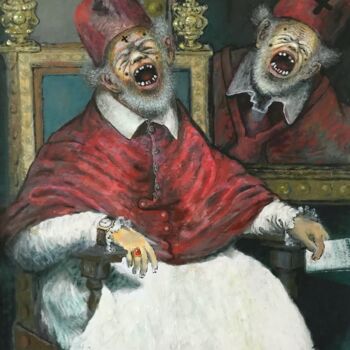 Painting titled "Velazquez como pret…" by Miguel Ángel Sáez, Original Artwork, Oil