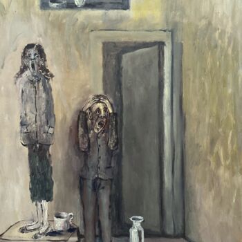 Peinture intitulée "Pobres" par Miguel Ángel Sáez, Œuvre d'art originale, Huile