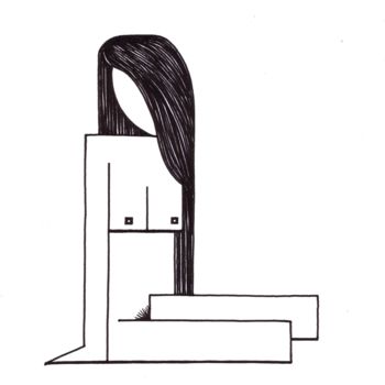 图画 标题为“DRAWING CUBIST GIRL…” 由Miguel Esquivel Kuello, 原创艺术品, 圆珠笔
