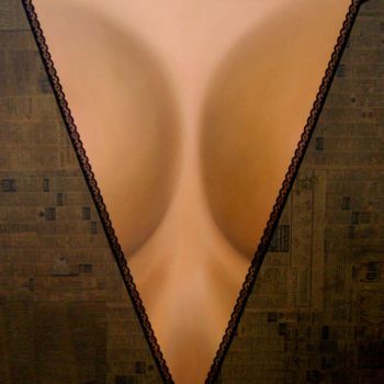 Collages intitulée "NECKLINE" par Miguel Esquivel Kuello, Œuvre d'art originale, Huile