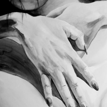 Desenho intitulada "HAND" por Miguel Esquivel Kuello, Obras de arte originais, Tinta