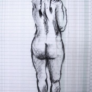 Desenho intitulada "ACCOUNTANT GIRL 5" por Miguel Esquivel Kuello, Obras de arte originais, Carvão