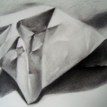 Drawing titled "STUDY PAPER DRAWING" by Miguel Esquivel Kuello, Original Artwork, Charcoal