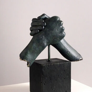 Sculptuur getiteld "Brothers" door Miguel Guía, Origineel Kunstwerk, Bronzen
