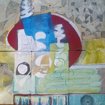 Pintura titulada "Equilibrio" por Miguel Iniesta, Obra de arte original, Acrílico Montado en Panel de madera