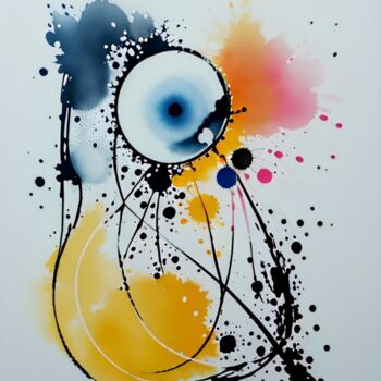 Arte digital titulada "Colorful splash2" por Miguel Marques, Obra de arte original, Imagen generada por IA