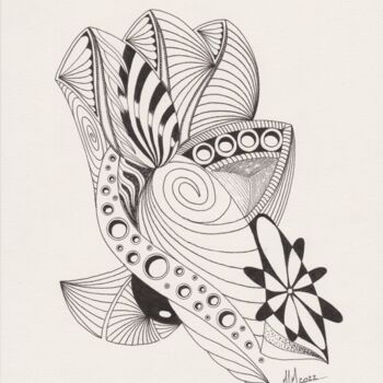 Dibujo titulada "Shells" por Miguel Marques, Obra de arte original, Tinta