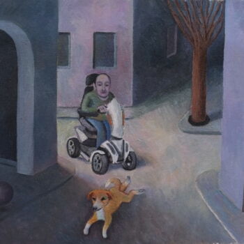 Peinture intitulée "El paseo" par Miguel Rojas, Œuvre d'art originale, Huile