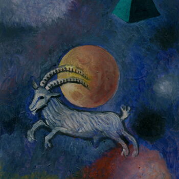 Pintura titulada "Capricornio" por Miguel Rojas, Obra de arte original, Encáustico