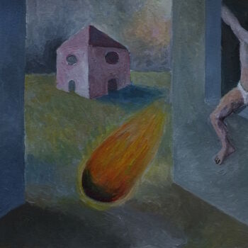 Pittura intitolato "No salgo de una y m…" da Miguel Rojas, Opera d'arte originale, Olio
