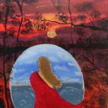 Painting titled "Memories in a sunset" by Miguel Vieira, Original Artwork, Acrylic