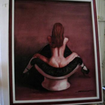 Картина под названием "l'attente" - Miguel Meunier, Подлинное произведение искусства, Масло