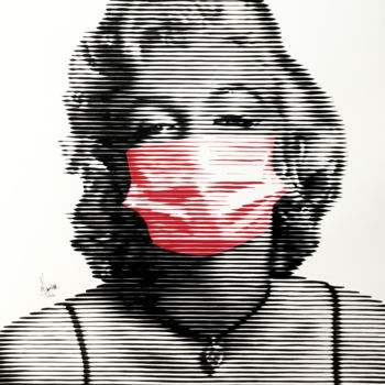 Schilderij getiteld "Anonymous" door Miguel Angel Lozano Bonora, Origineel Kunstwerk, Acryl Gemonteerd op Houten paneel