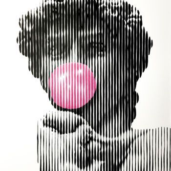 Painting titled "Bubble gum 09" by Miguel Angel Lozano Bonora, Original Artwork, Acrylic Mounted on Wood Panel