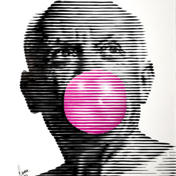 Painting titled "Bubble gum 10" by Miguel Angel Lozano Bonora, Original Artwork, Acrylic Mounted on Wood Panel