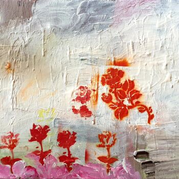 Painting titled "Mirror (Roses line)" by Miguelle Mahuton, Original Artwork, Acrylic