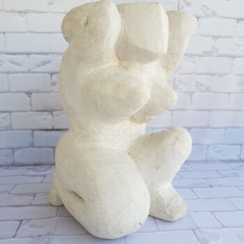 Skulptur mit dem Titel "Escultura em Pedra…" von Miguel Matos, Original-Kunstwerk, Stein
