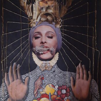 Collages intitulée "Woman Diamond" par Miguel Matos, Œuvre d'art originale, Collages