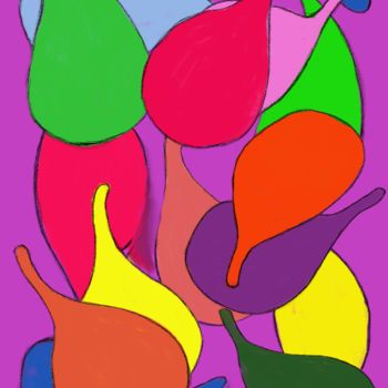 Digitale Kunst mit dem Titel "Globos de colores" von Miguel Sanguesa, Original-Kunstwerk, Digitale Malerei