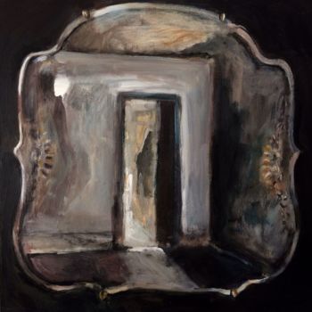 Painting titled "Dark Mirror" by Mihaela Dulea, Original Artwork, Acrylic