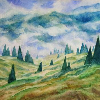 Drawing titled "SOMEWHERE IN THE BA…" by Mikhaela Ivanova, Original Artwork, Watercolor