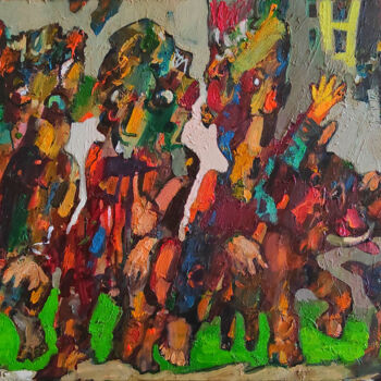 Pittura intitolato "Urban noise" da Mihran Manukyan, Opera d'arte originale, Olio