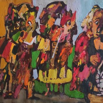 Painting titled "In love" by Mihran Manukyan, Original Artwork, Oil