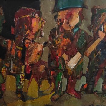 Pittura intitolato "Circus" da Mihran Manukyan, Opera d'arte originale, Olio
