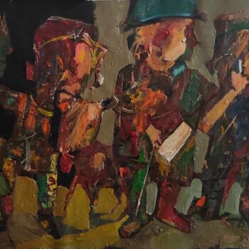 Painting titled "Circus" by Mihran Manukyan, Original Artwork, Oil