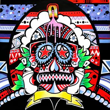 Malerei mit dem Titel "Mexi'graff.jpg" von Mickaël Munos, Original-Kunstwerk