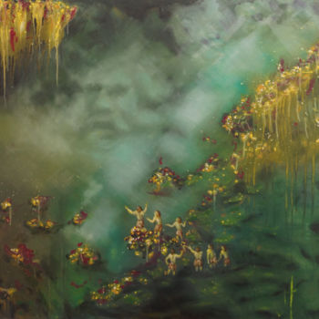 Peinture intitulée "Une précieuse vision" par Mikael Izard, Œuvre d'art originale, Huile Monté sur Châssis en bois