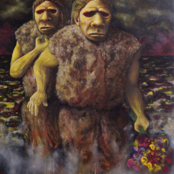 Peinture intitulée "Denisova lovers" par Mikael Izard, Œuvre d'art originale, Huile