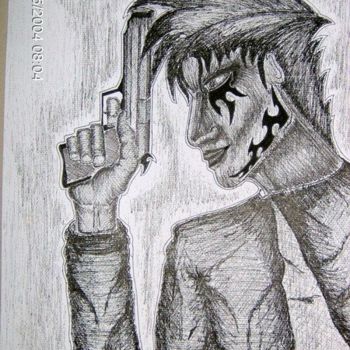 Картина под названием "young gun 1" - Draig Anchan, Подлинное произведение искусства, Масло