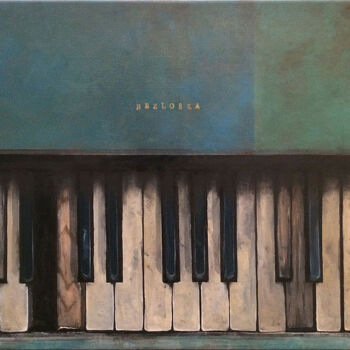 Картина под названием "Старое пианино" - Mike Bezloska, Подлинное произведение искусства, Масло Установлен на Деревянная рам…