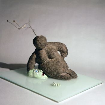 Скульптура под названием "Camille n°3-11" - Mike Chanfreut (Mikee), Подлинное произведение искусства, Папье-маше