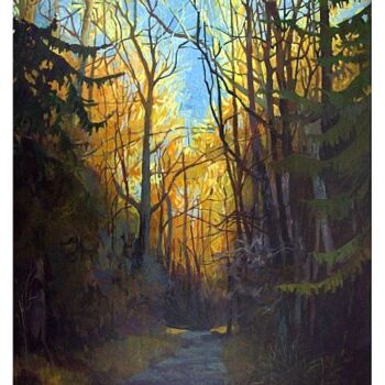 Painting titled "Forest Lawn Ravine,…" by Mike Dendy, Original Artwork