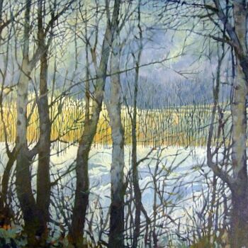 Peinture intitulée "Midwinter Light" par Mike Dendy, Œuvre d'art originale