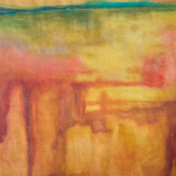 Pintura titulada "distant shore" por Michael Filimonenok, Obra de arte original, Gouache